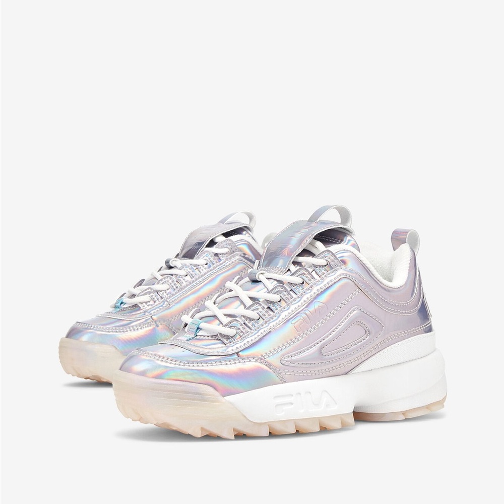 FILA Disruptor II Iridescent Metallic Sneakers ✨